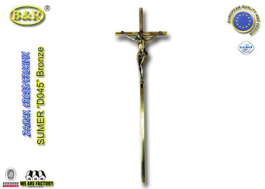 56.7*15.8cm Katholiek Zinkkruis voor van het de Decoratied045 zamak kruisbeeld van de metaaldoodskist Europees de stijl antiek brons
