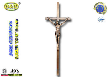 Ref Geen D018-materiële het kruis en het kruisbeeld begrafenistoebehoren van Zamak van de Bronskleur