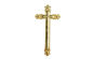 Gouden Kleurenkruis en Kruisbeeld Begrafenisdecoratie DP021