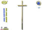 Het Kruis en het Kruisbeeld van de Decoratie de Begrafenistoebehoren van het Doodskistdeksel van D046zamak gouden kleur